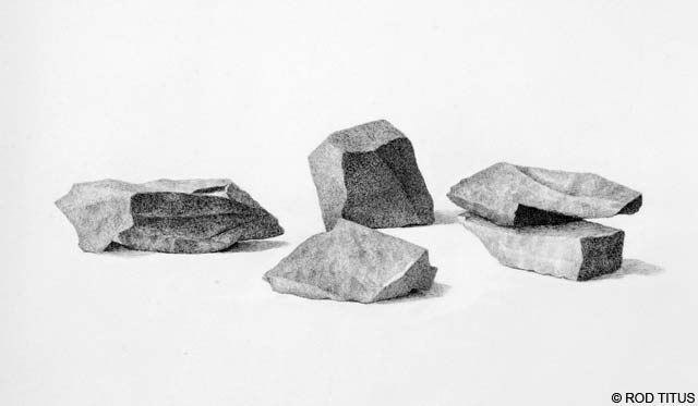 ROD TITUS Still Life - Five Rocks PI / Large