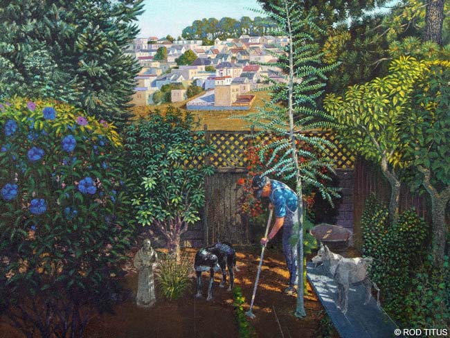ROD TITUS Individual Works - Lynn's Garden - Self Portrait OC / Description