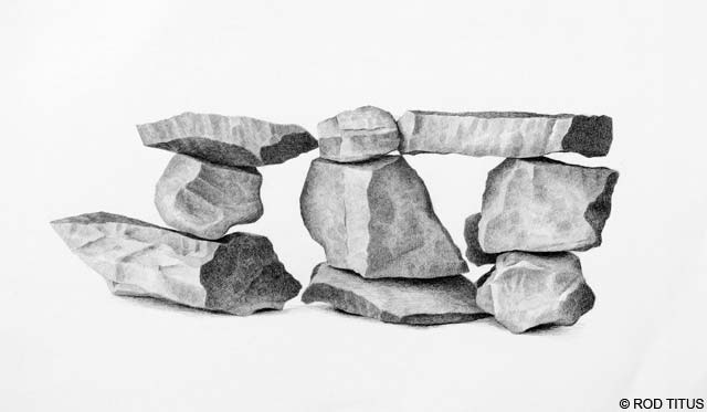 ROD TITUS Still Life - Nine Rocks PI / Large