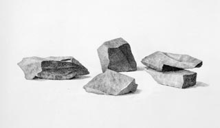 ROD TITUS Still Life - Five Rocks PI / Description